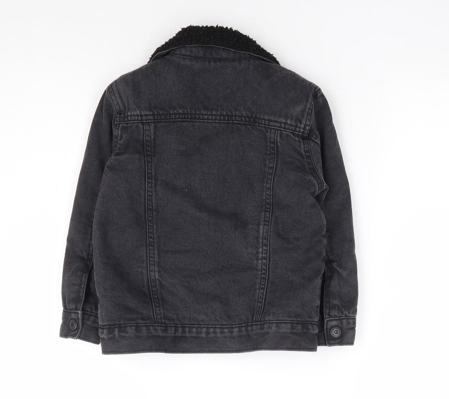 Primark Boys Black Jacket Size 4-5 Years Snap