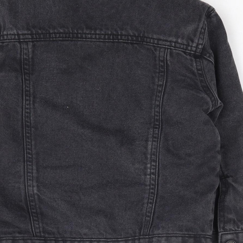 Primark Boys Black Jacket Size 4-5 Years Snap