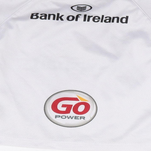 Kukri Boys White Geometric Polyester Jersey T-Shirt Size 18-24 Months Round Neck Pullover - Ulster Rugby