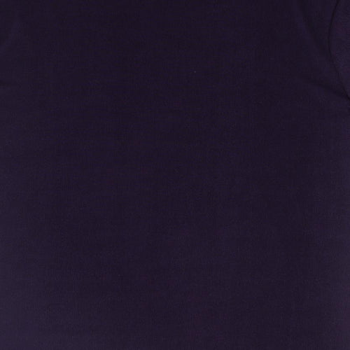 Preworn Womens Purple Polyester Basic Blouse Size M Mock Neck