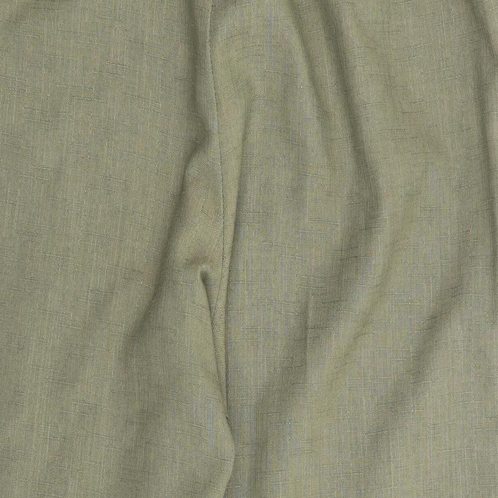 Marks and Spencer Womens Green Polyester Trousers Size 18 L26 in Regular - Short Length