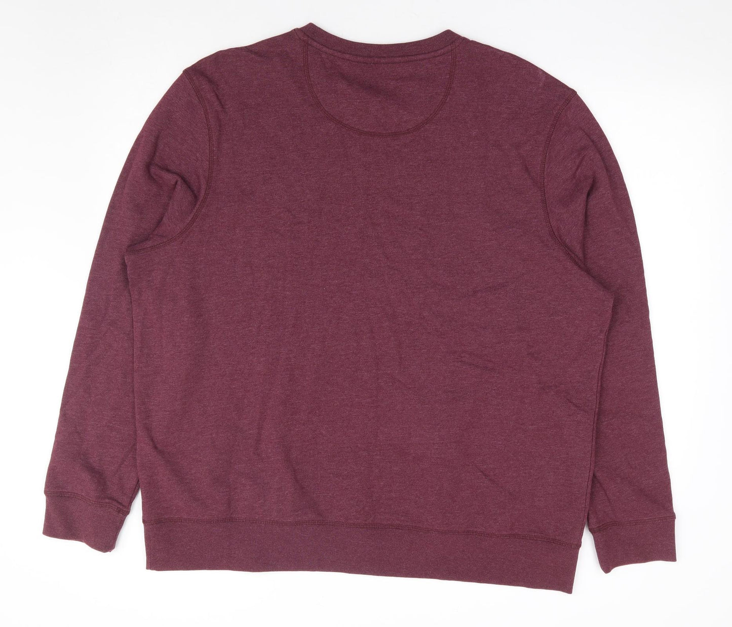 Marks and Spencer Mens Purple Cotton Pullover Sweatshirt Size 2XL