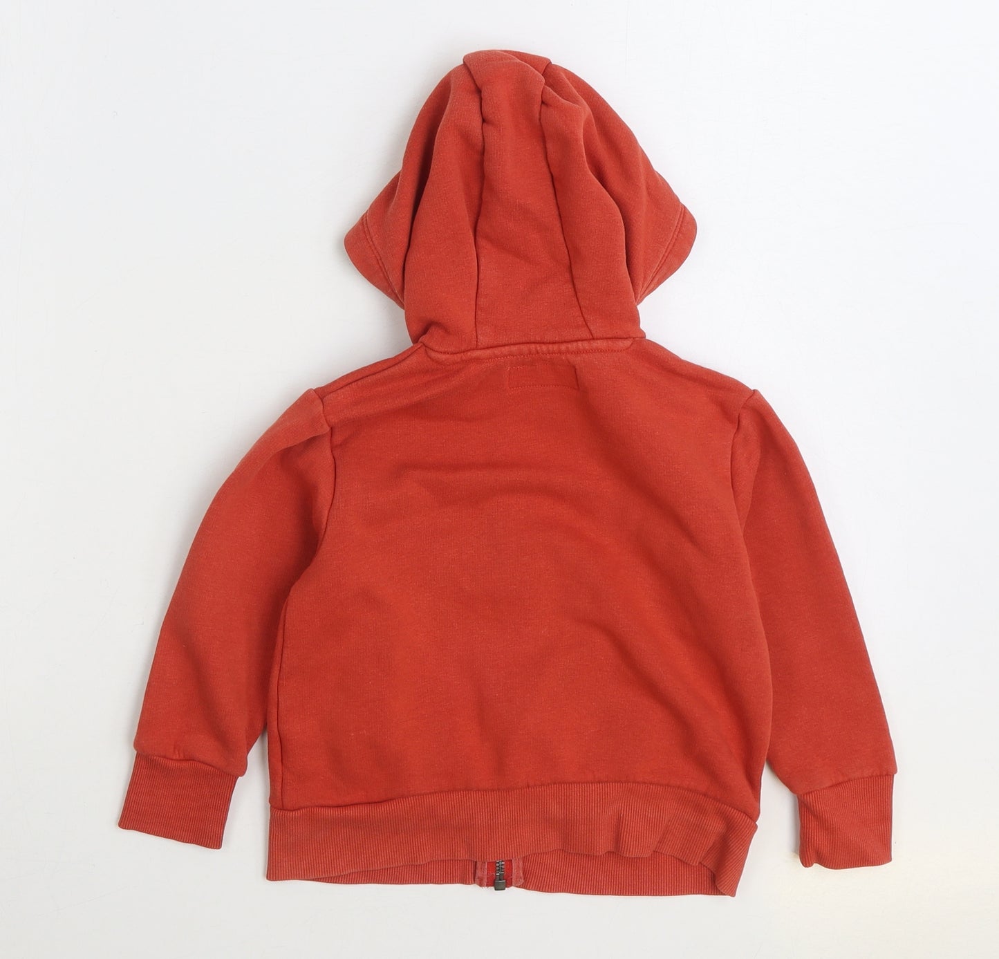 NEXT Boys Orange Cotton Full Zip Hoodie Size 3 Years Zip