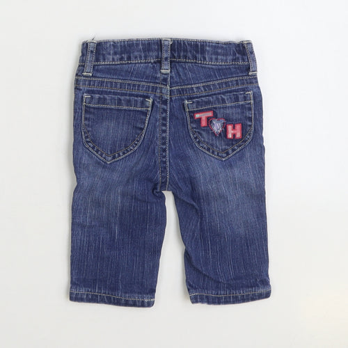 Tommy Hilfiger Girls Blue 100% Cotton Straight Jeans Size 2 Years Regular Zip