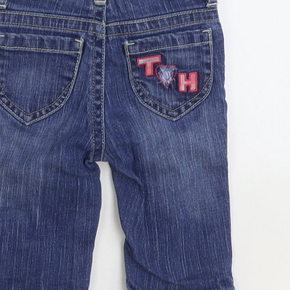 Tommy Hilfiger Girls Blue 100% Cotton Straight Jeans Size 2 Years Regular Zip