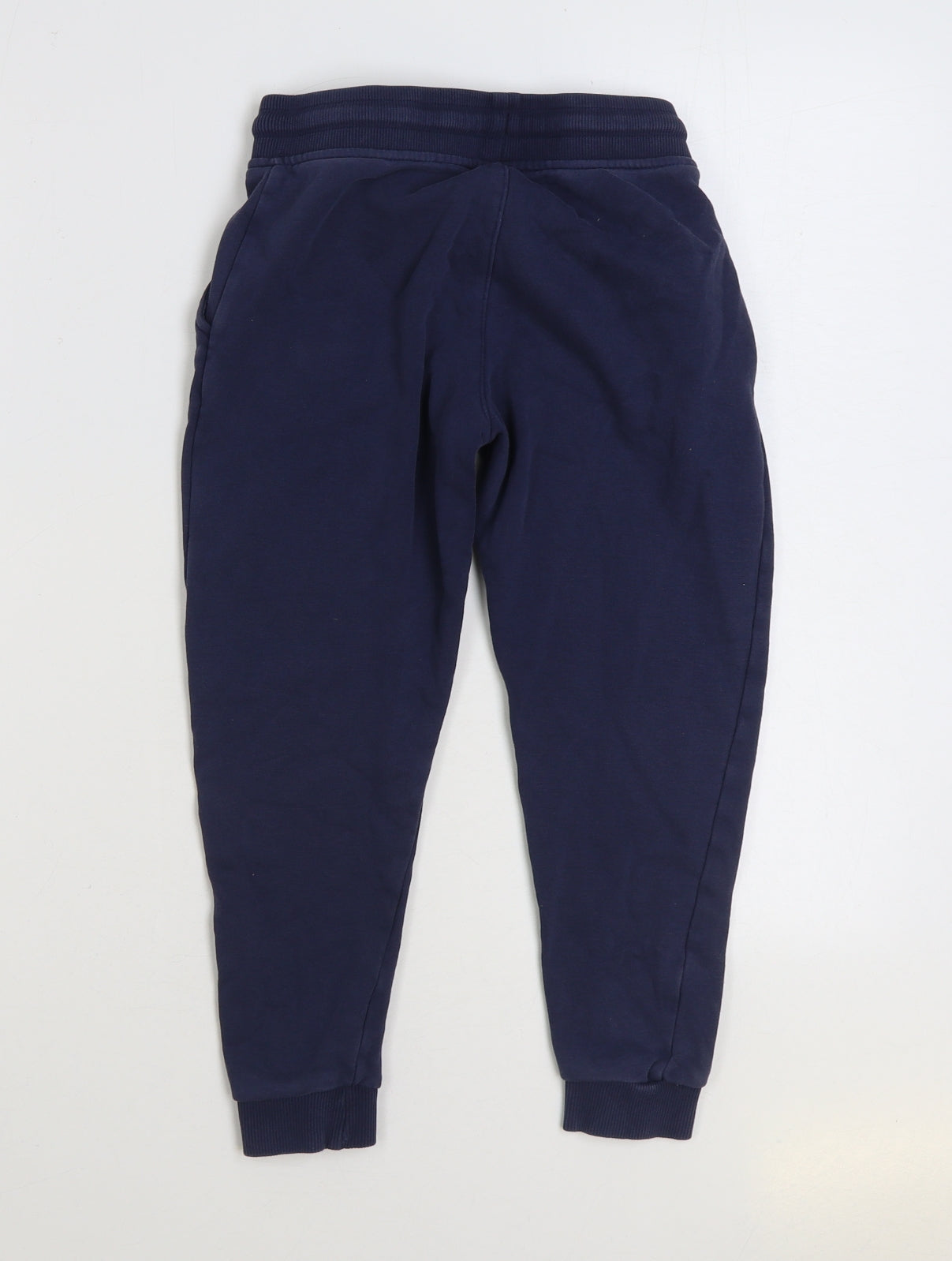 George Boys Blue Cotton Jogger Trousers Size 7-8 Years Regular Drawstring