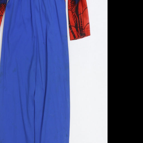 F&F Boys Multicoloured Geometric Polyester One Piece Size 5-6 Years Hook & Loop - Spiderman Costume