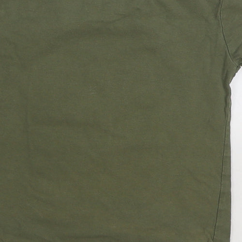 Dunnes Stores Boys Green 100% Cotton Basic T-Shirt Size 2 Years Round Neck Pullover - Slogan Palm Tress