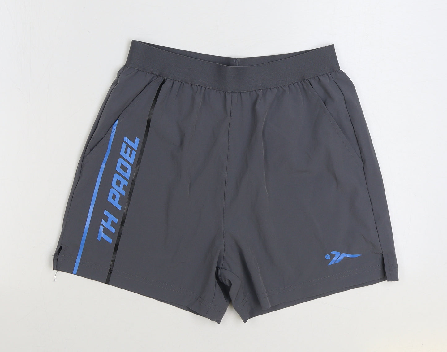 Tenth Mens Grey Polyester Sweat Shorts Size S Regular