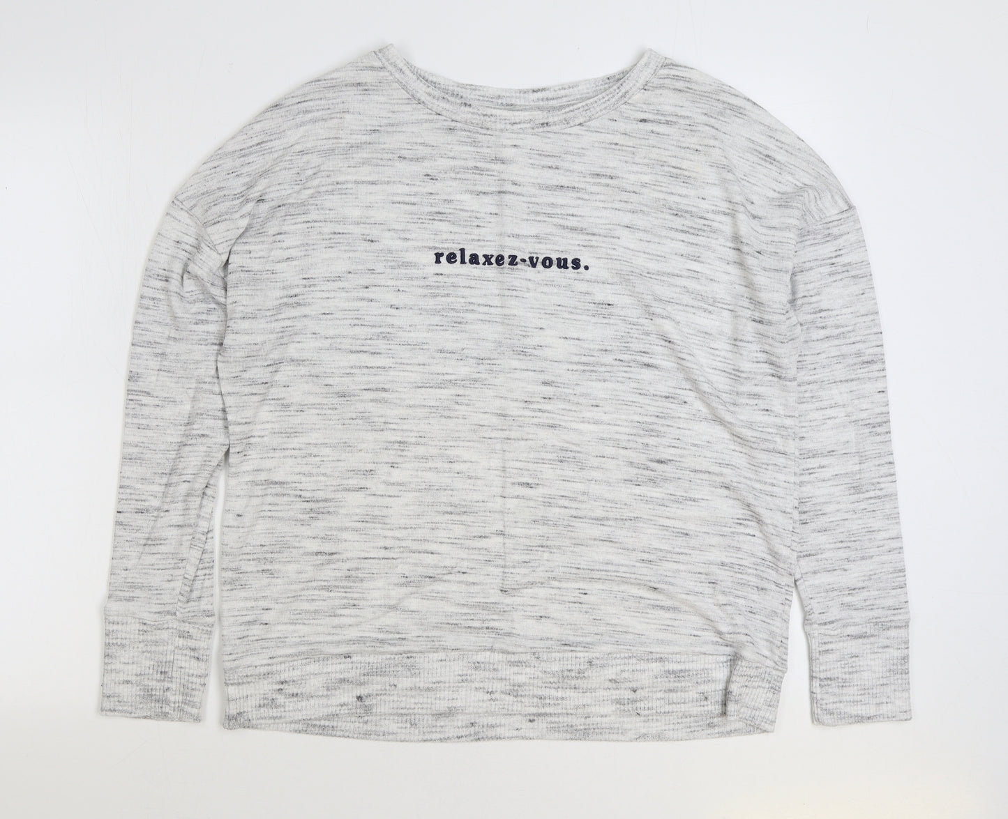Marks and Spencer Womens Grey Viscose Pullover Sweatshirt Size 14 Pullover - Relaxez-vous