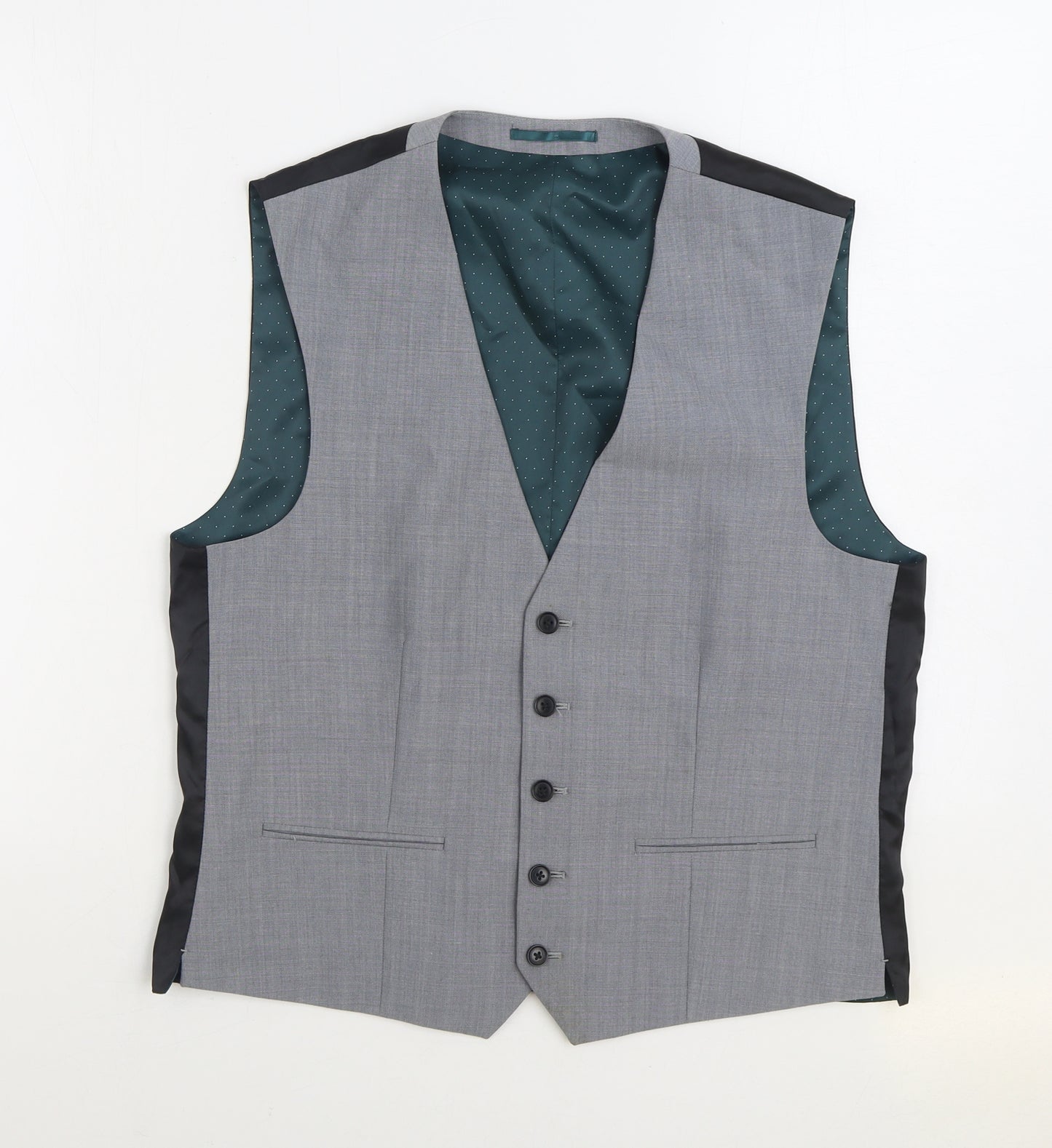 NEXT Mens Grey Wool Jacket Suit Waistcoat Size 42