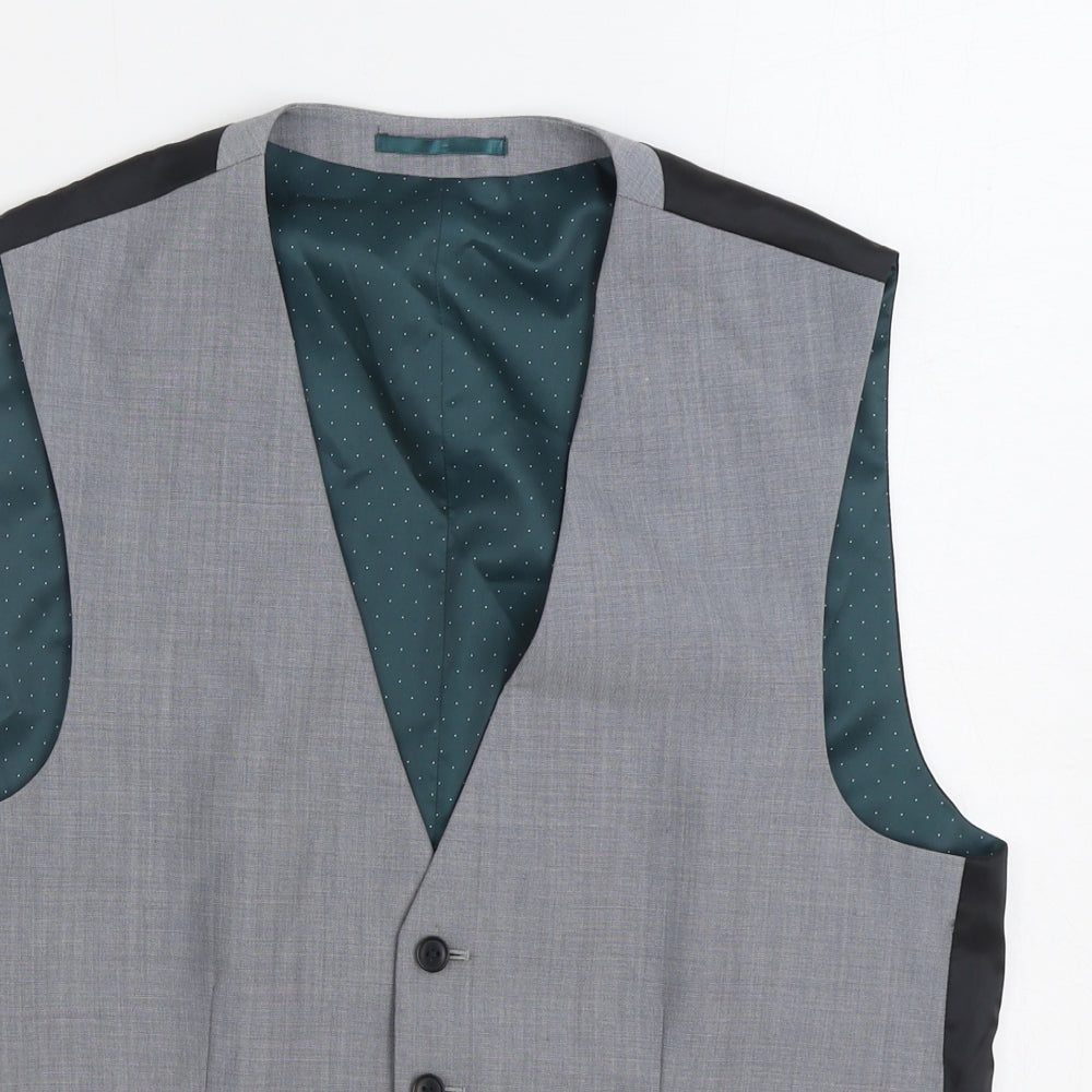 NEXT Mens Grey Wool Jacket Suit Waistcoat Size 42