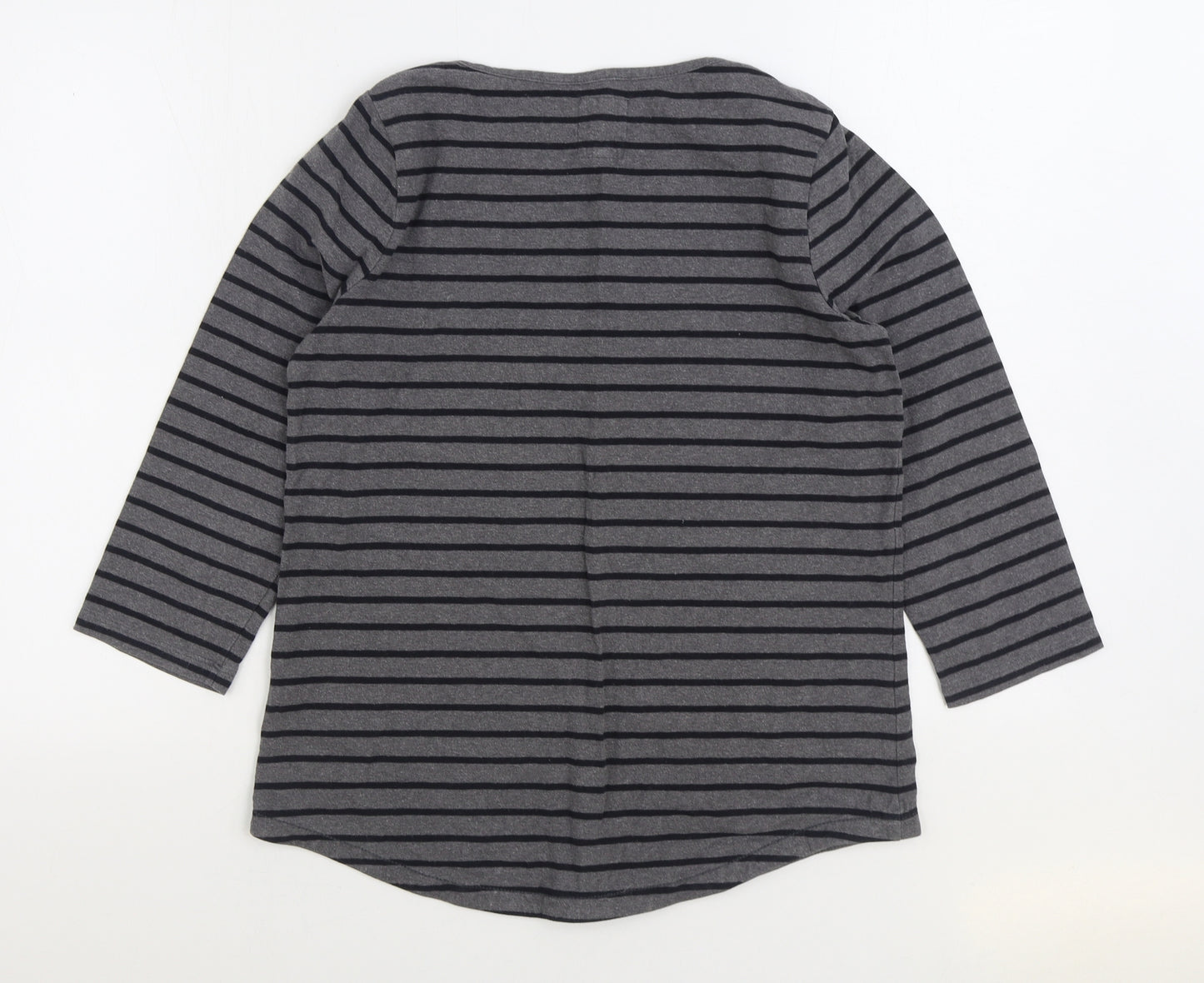 Fatface Womens Grey Striped Cotton Pullover Sweatshirt Size 10 Pullover