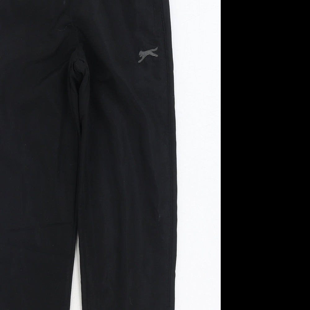 Slazenger Boys Black Polyester Jogger Trousers Size 13 Years Regular Drawstring