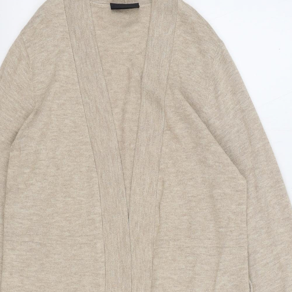 Wallis Womens Beige V-Neck Polyester Cardigan Jumper Size S