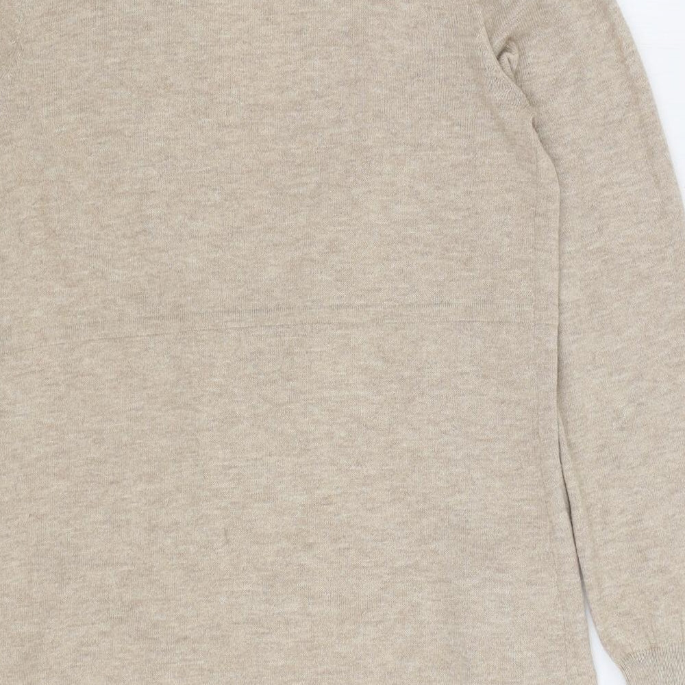 Wallis Womens Beige V-Neck Polyester Cardigan Jumper Size S