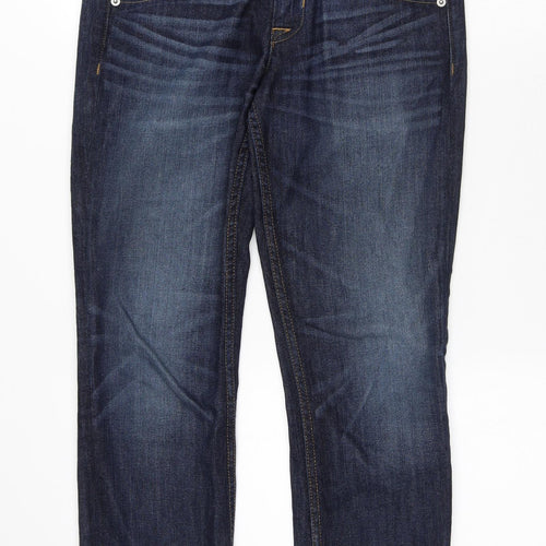 Hudson Mens Blue Cotton Straight Jeans Size 26 in L26 in Regular Button