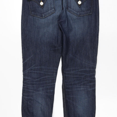 Hudson Mens Blue Cotton Straight Jeans Size 26 in L26 in Regular Button