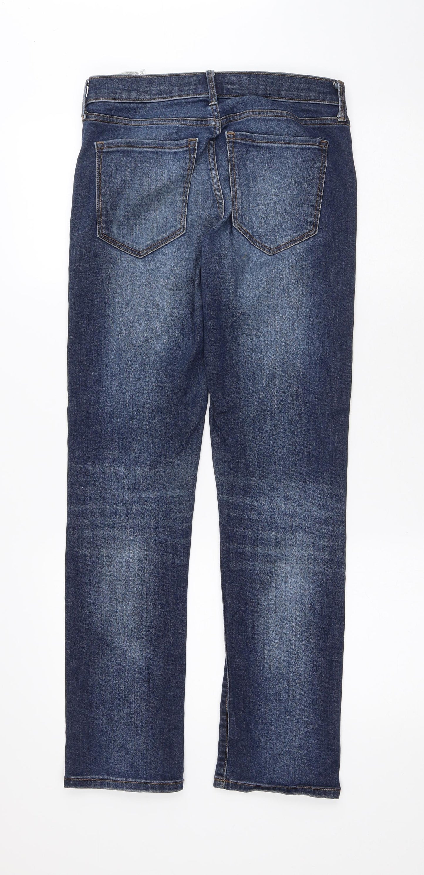 Banana Republic Womens Blue Cotton Straight Jeans Size 26 L29 in Regular Button