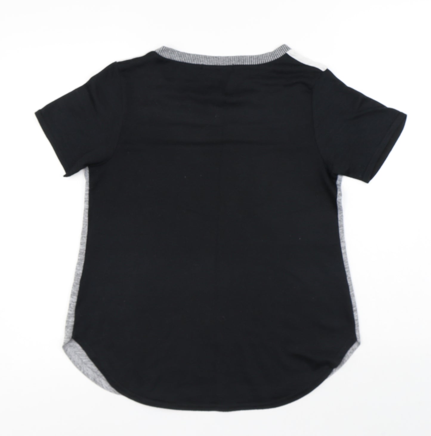 Oasis Womens Black Jersey T-Shirt Size S Round Neck