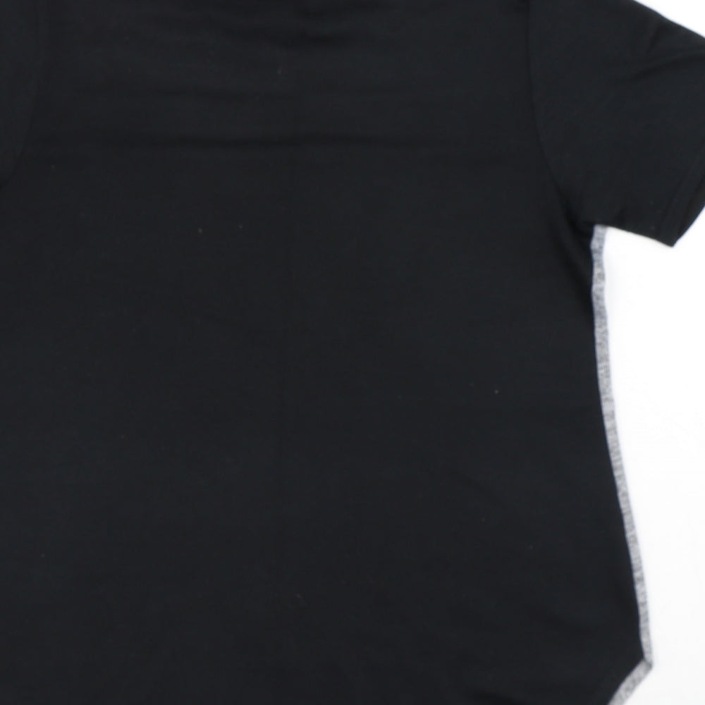 Oasis Womens Black Jersey T-Shirt Size S Round Neck