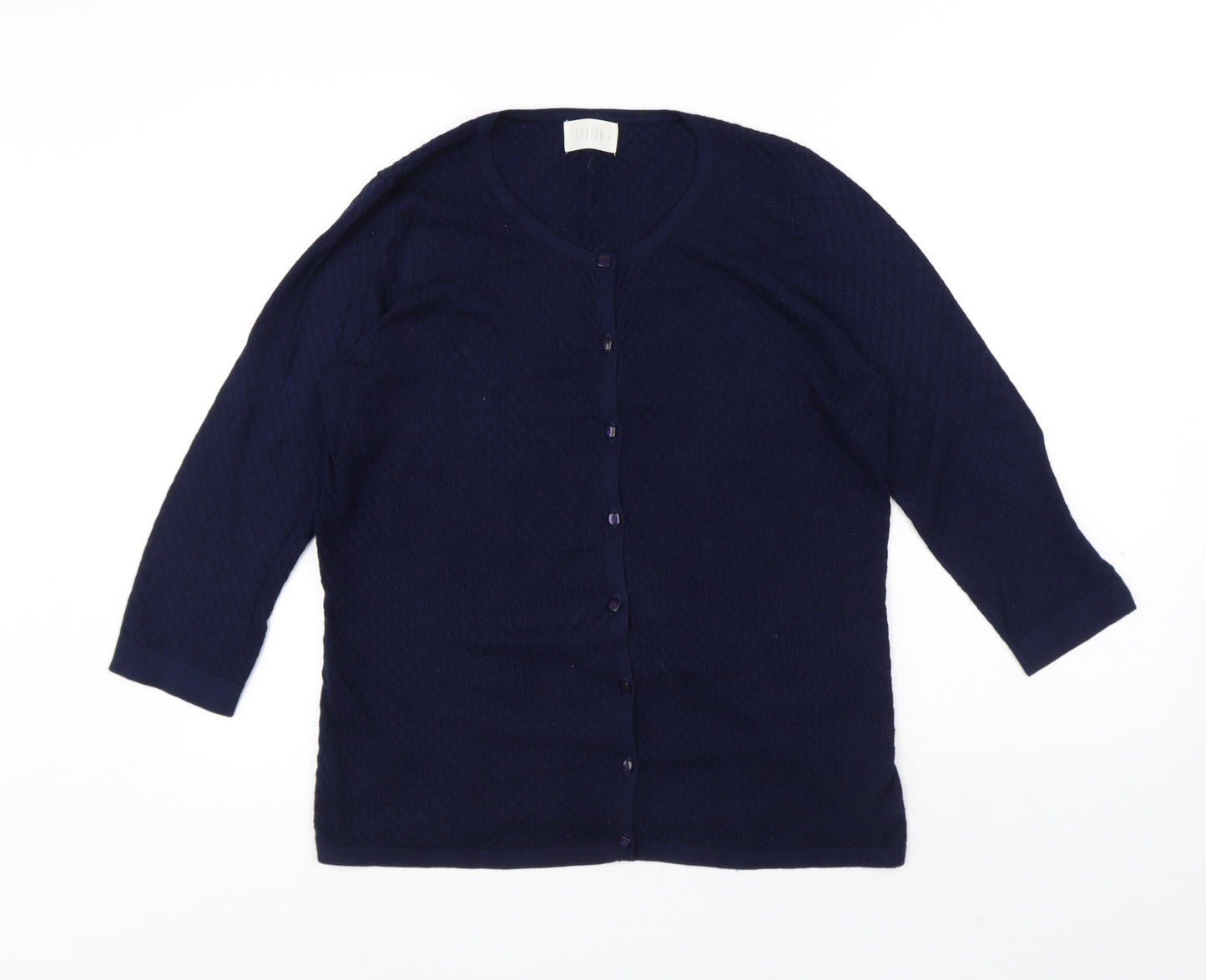 Savida Womens Blue V-Neck Viscose Cardigan Jumper Size S