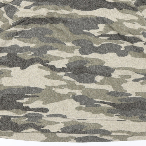 LOGG Mens Multicoloured Camouflage Viscose Pullover Sweatshirt Size S