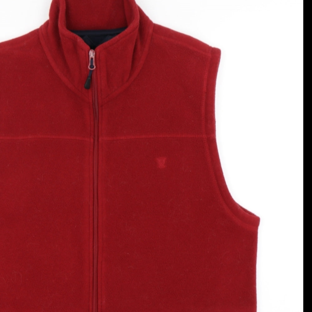 JAMES PRINGLE Mens Red Polyester Vest Sweatshirt Size M