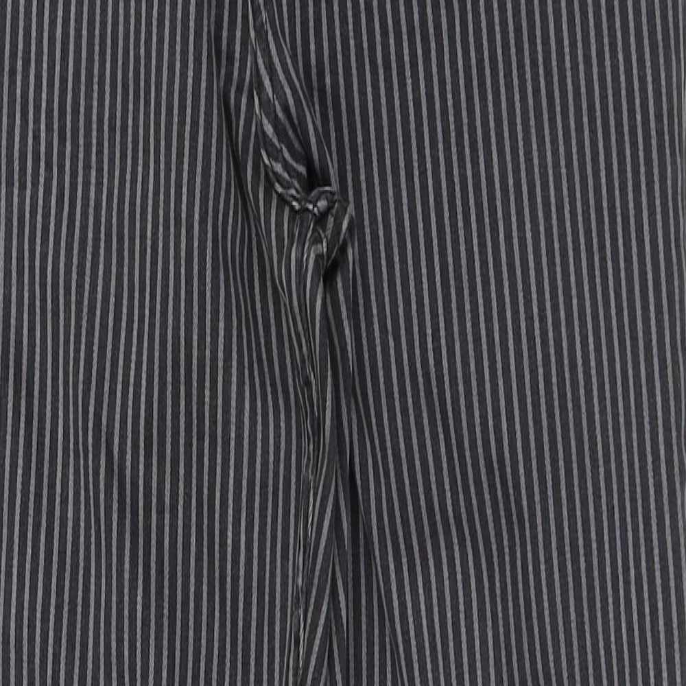 Denim & Co. Womens Grey Striped Cotton Skinny Jeans Size 20 L28 in Regular Button