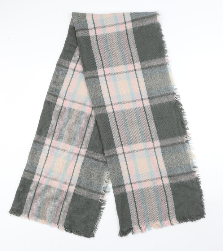 Preworn Womens Multicoloured Plaid Acrylic Scarf