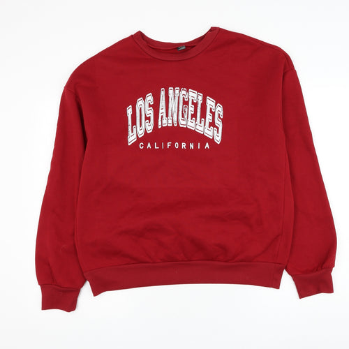 SheIn Womens Red Polyester Pullover Sweatshirt Size S Pullover - Los Angeles