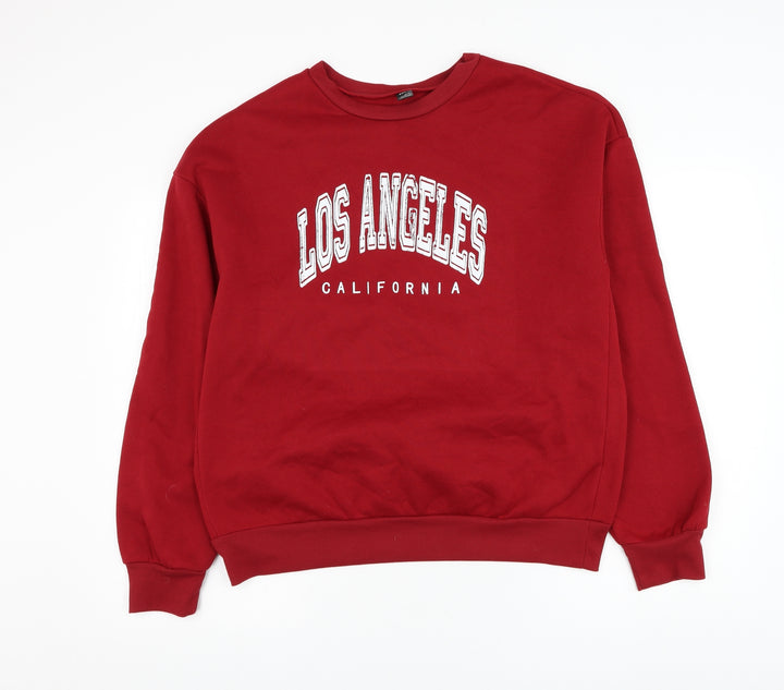 SheIn Womens Red Polyester Pullover Sweatshirt Size S Pullover - Los Angeles