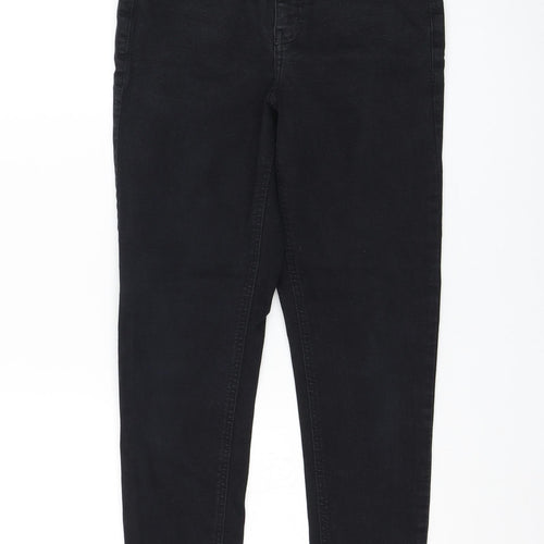 Topshop Womens Black Cotton Skinny Jeans Size 28 in L32 in Regular Zip