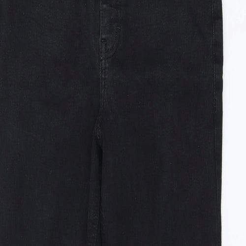 Topshop Womens Black Cotton Skinny Jeans Size 28 in L32 in Regular Zip