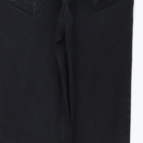Topshop Womens Black Cotton Skinny Jeans Size 28 in L32 in Regular Zip