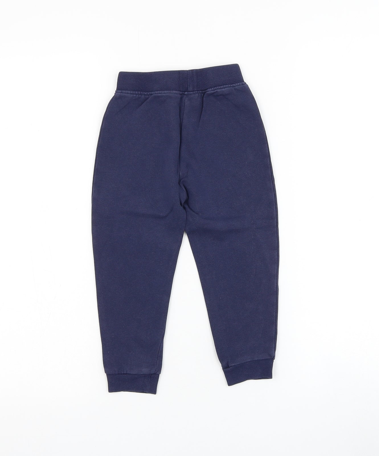 Dunnes Stores Boys Blue Cotton Jogger Trousers Size 2-3 Years Regular Drawstring - Dinosaur