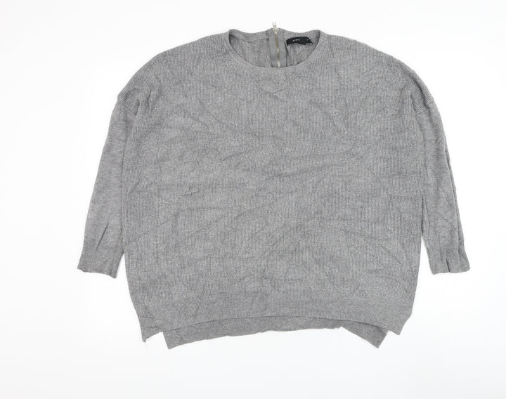 Atmosphere Womens Grey Round Neck Viscose Pullover Jumper Size 14