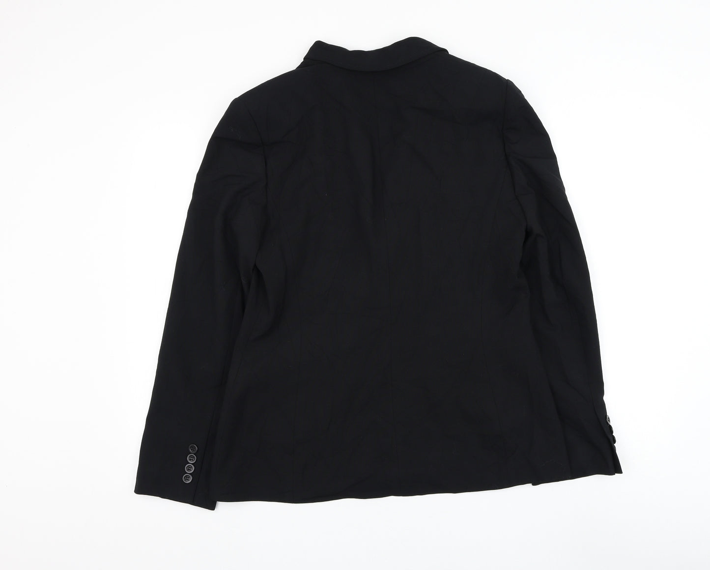 Debenhams Womens Black Jacket Blazer Size 14 Button