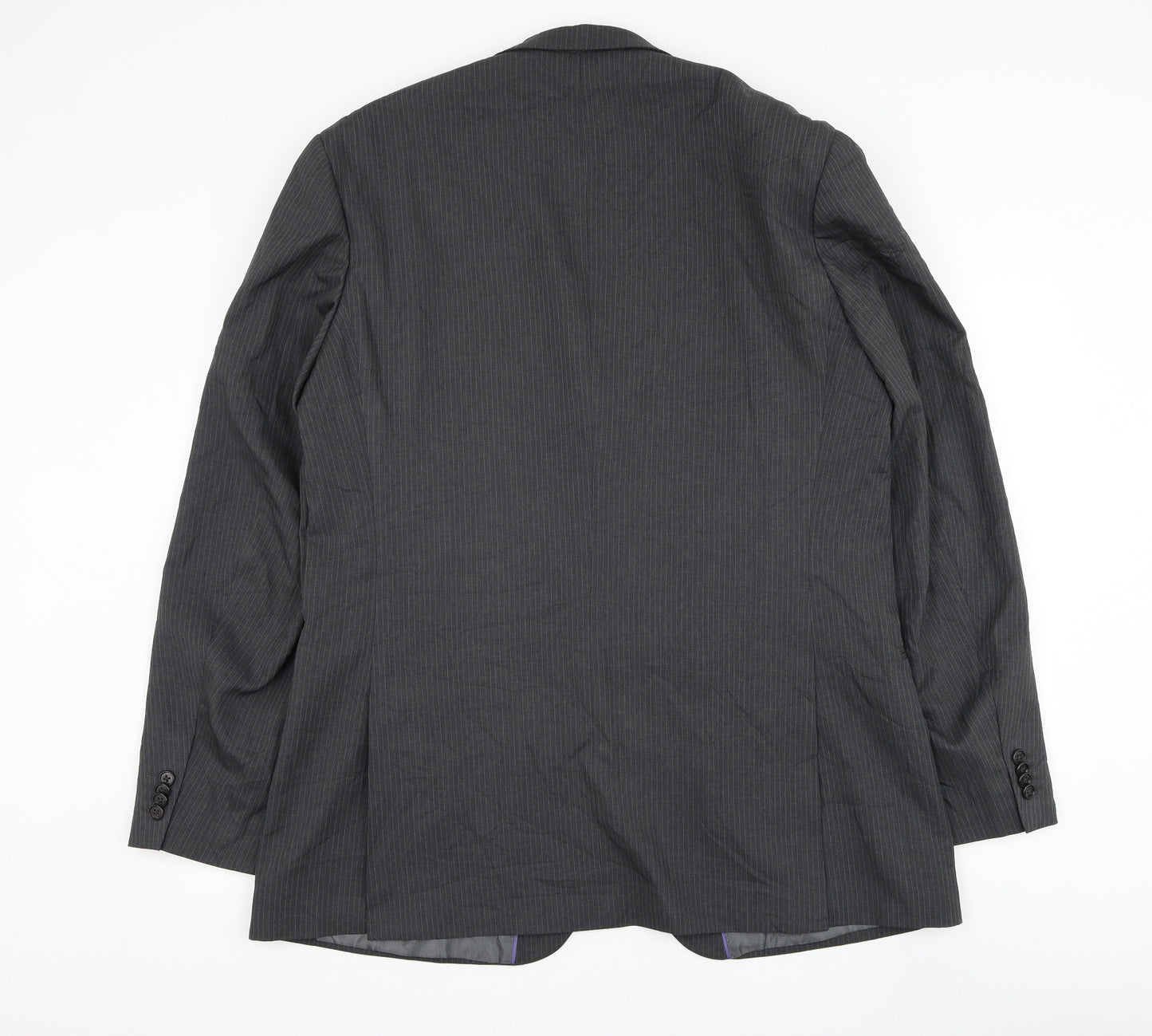 F&F Mens Grey Polyester Jacket Suit Jacket Size 46