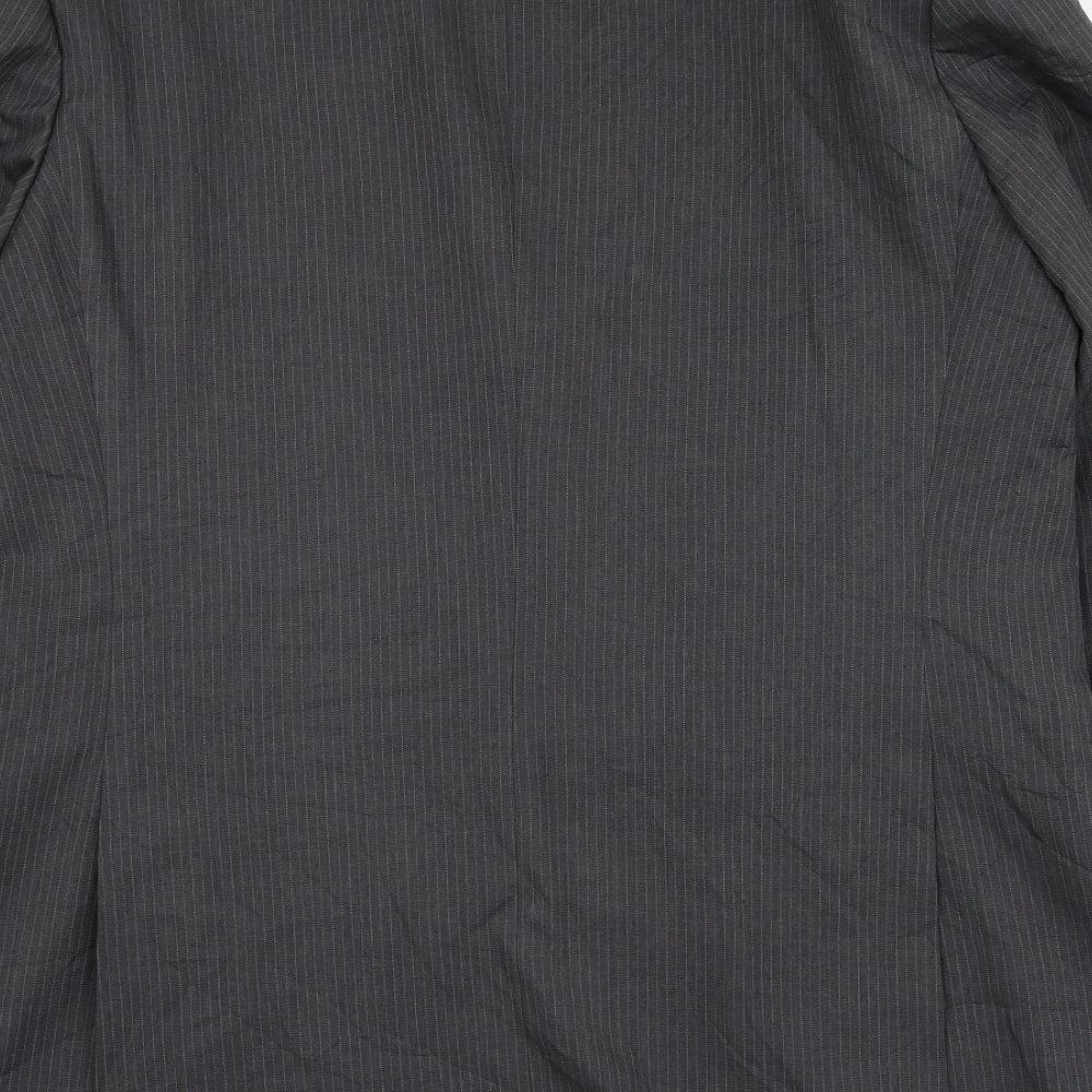 F&F Mens Grey Polyester Jacket Suit Jacket Size 46