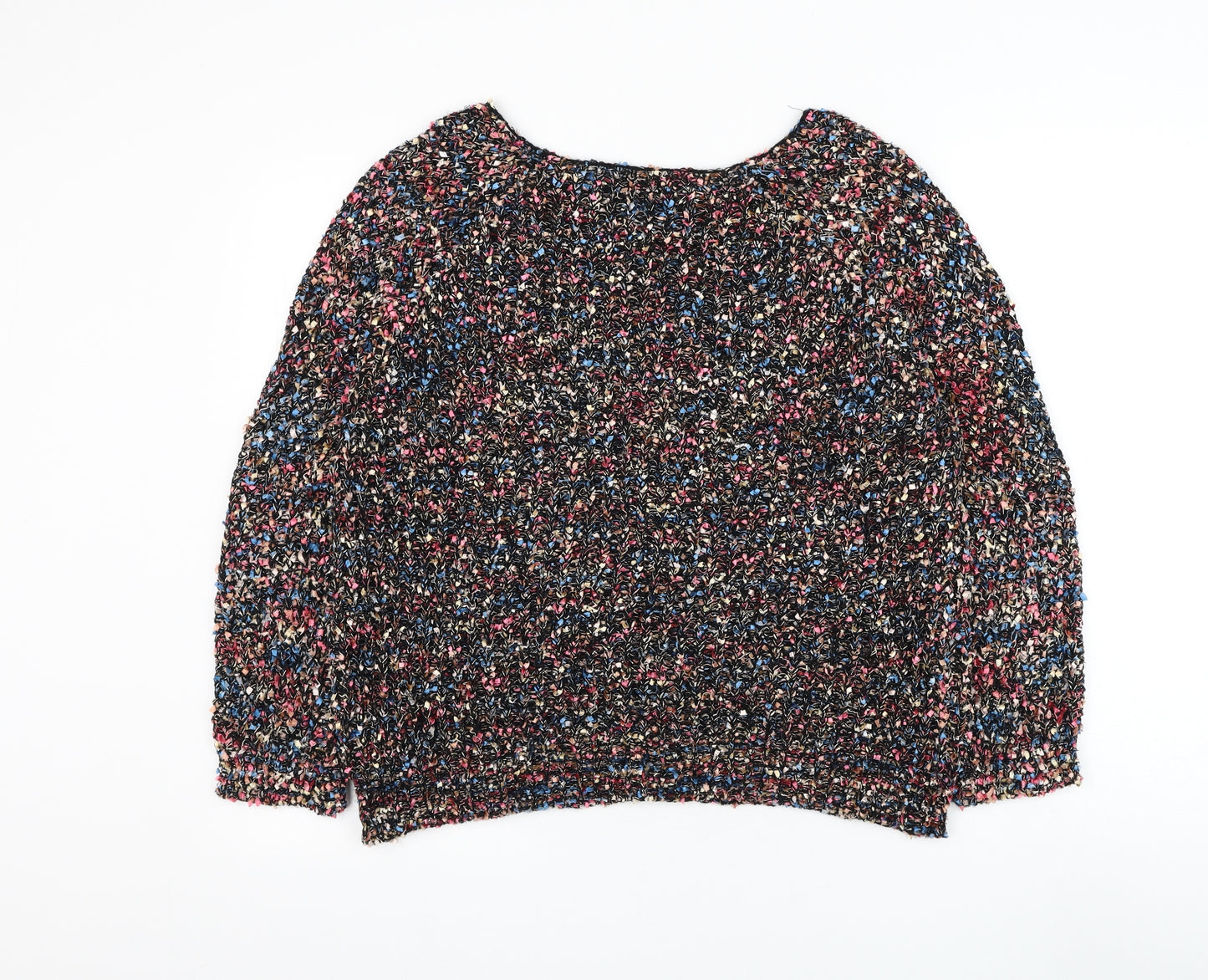 Quiz Womens Multicoloured Round Neck Polyester Pullover Jumper Size 12