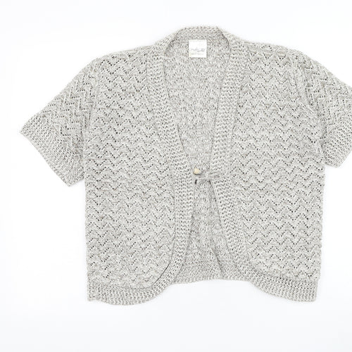 Pulse Womens Beige V-Neck Polyester Cardigan Jumper Size M