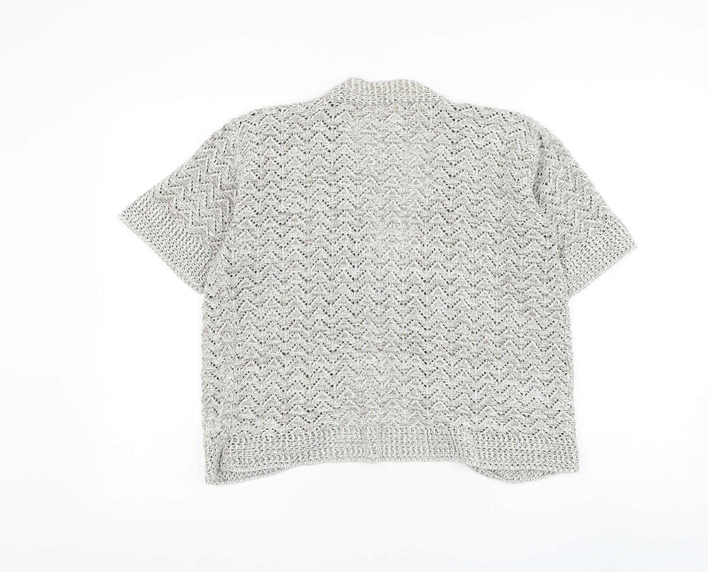 Pulse Womens Beige V-Neck Polyester Cardigan Jumper Size M