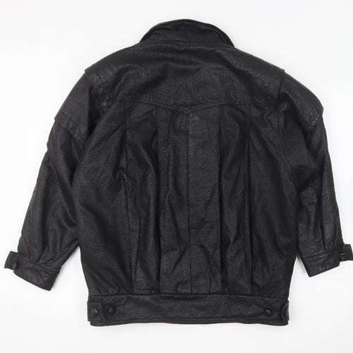 Stadick Womens Black Jacket Size 12 Button