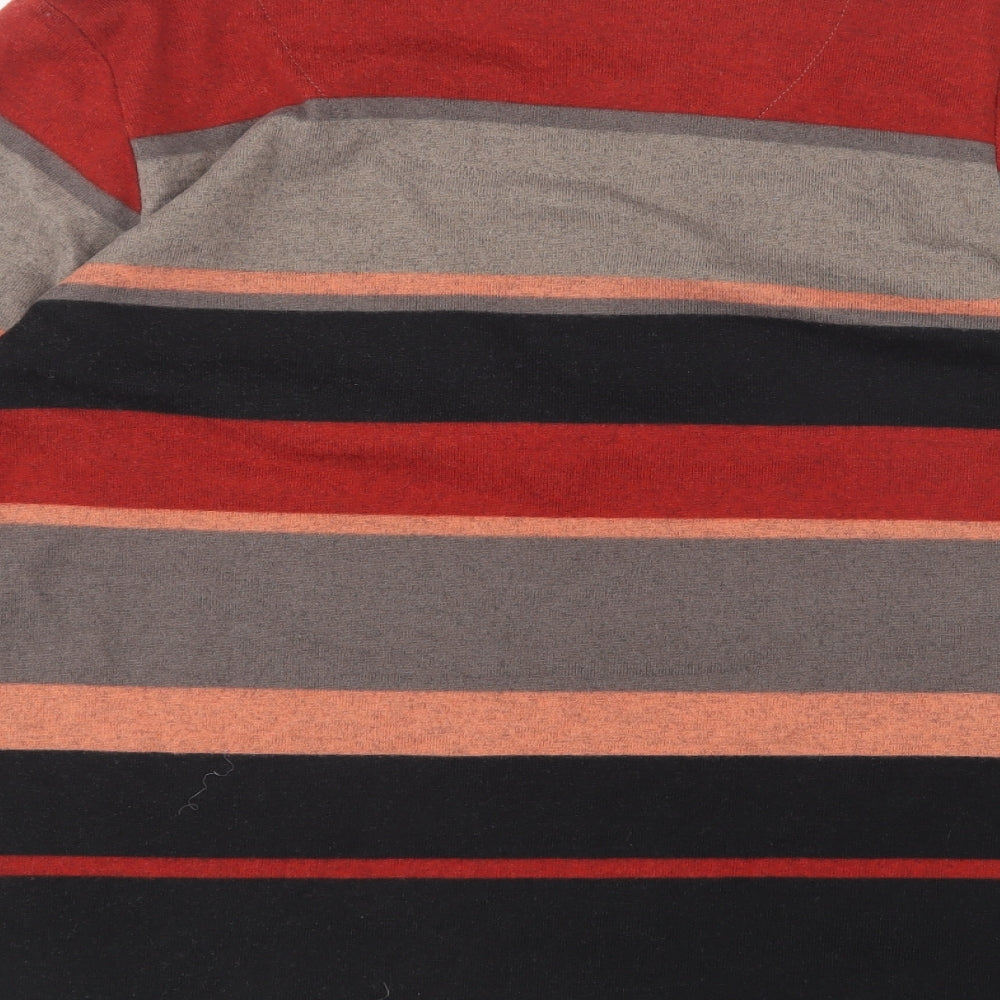 Tigi Womens Multicoloured Round Neck Striped Polyester Cardigan Jumper Size 14