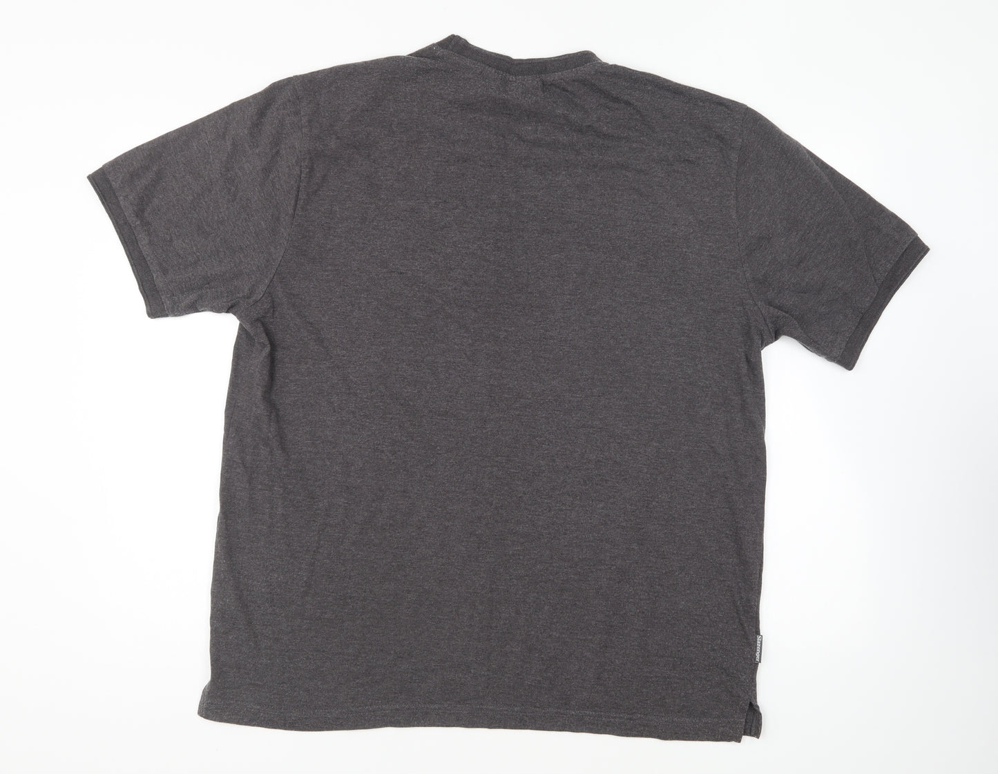 Slazenger Mens Grey Cotton T-Shirt Size XL Round Neck