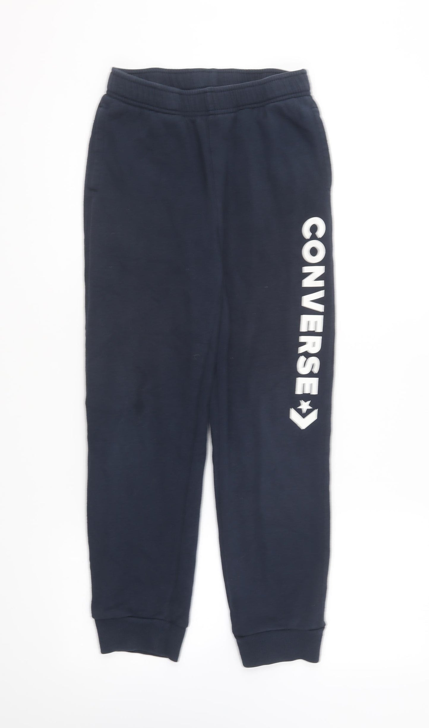 Converse Girls Blue Cotton Jogger Trousers Size 12-13 Years Regular Pullover
