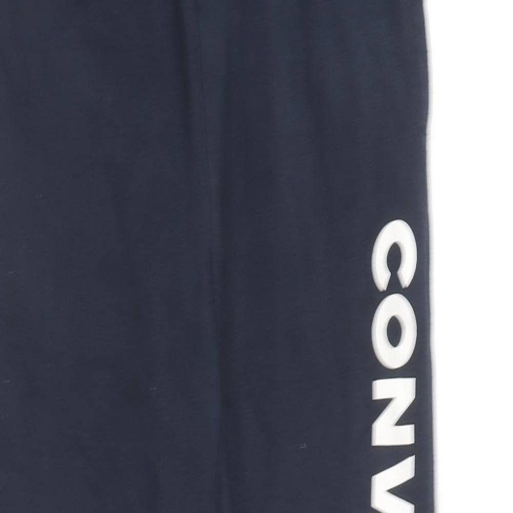 Converse Girls Blue Cotton Jogger Trousers Size 12-13 Years Regular Pullover