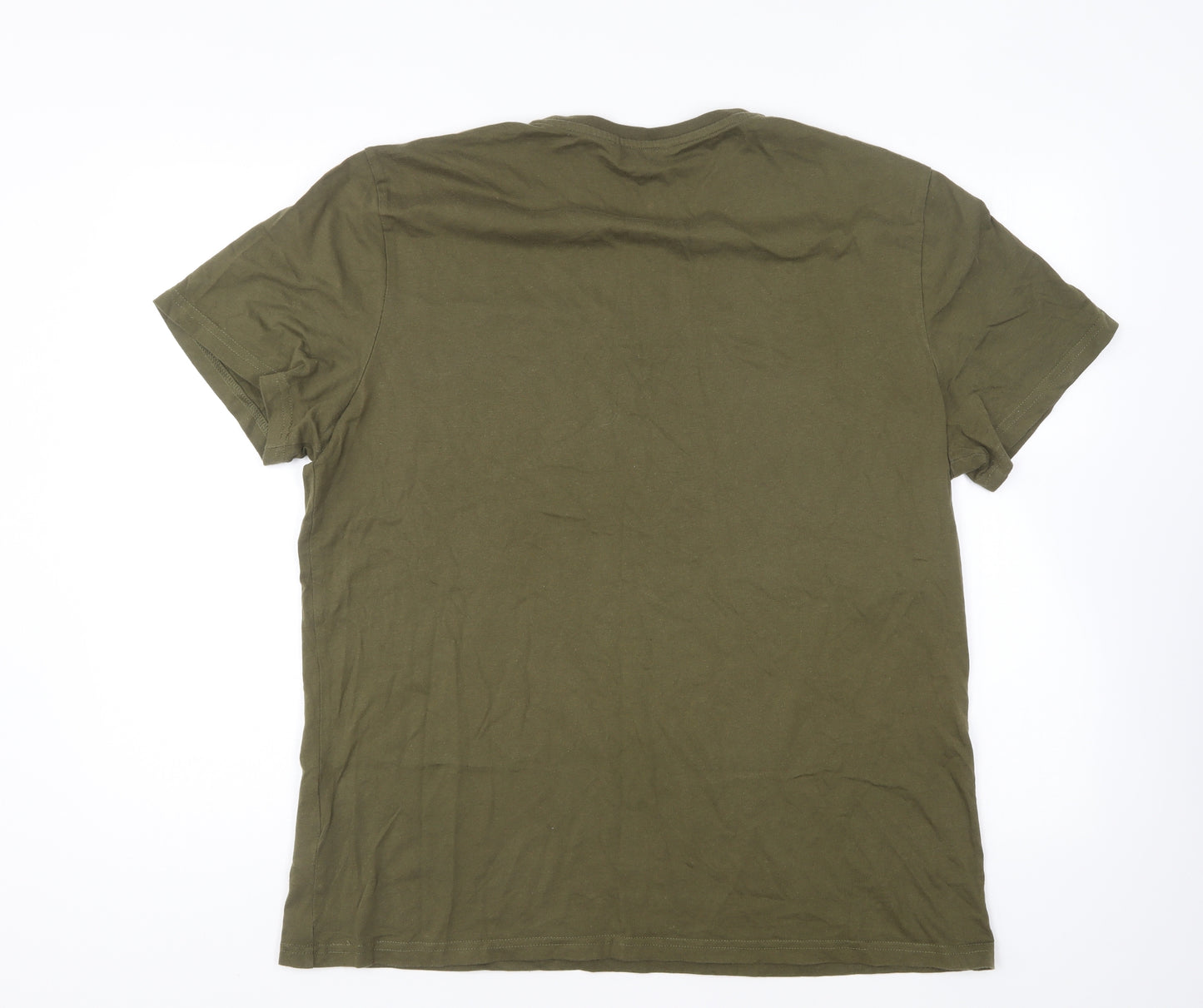 Craghoppers Mens Green Cotton T-Shirt Size XL Round Neck