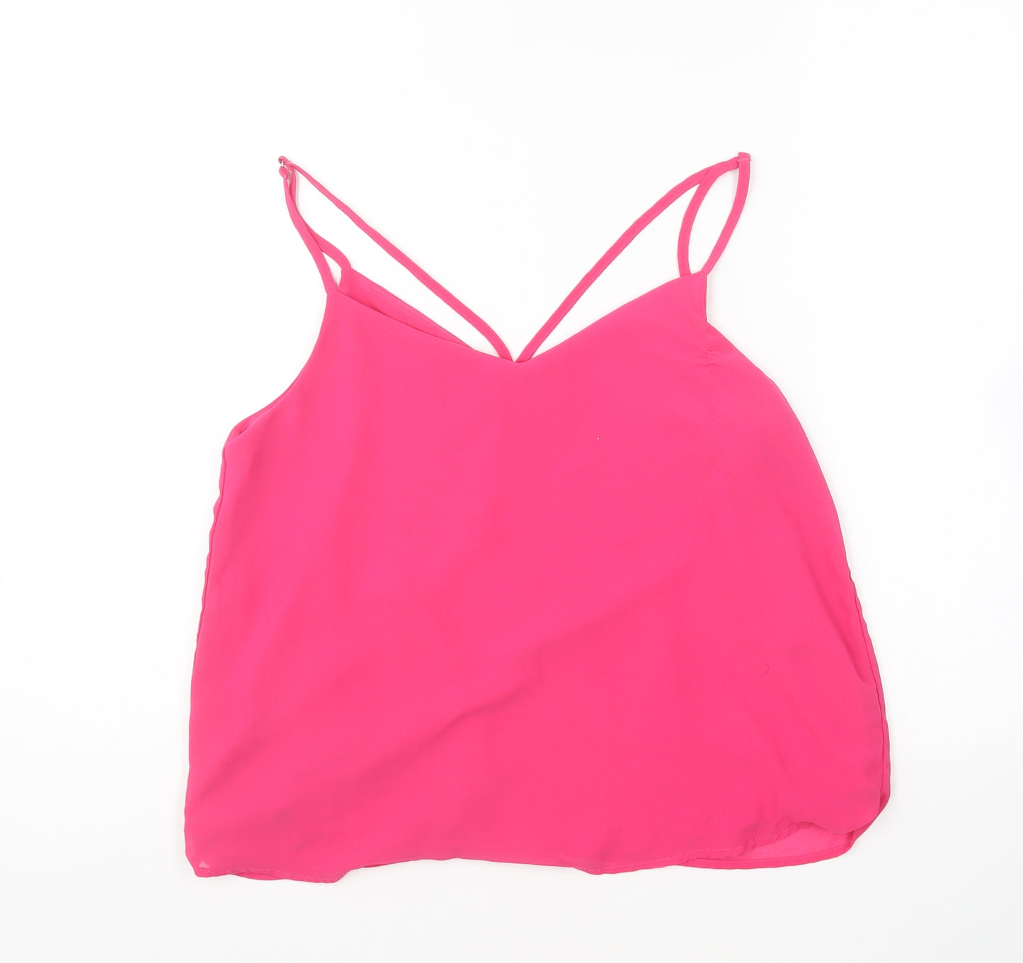 Only Womens Pink Polyester Camisole Blouse Size 10 V-Neck